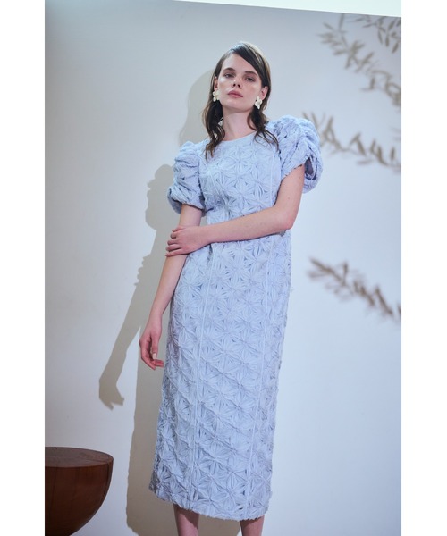 Estella.K(エステラケー)の「Butterfly Lace Midi Dress 3Dフラワーバタフライドレス(ワンピース・レディース・ホワイト/モーブ系/サックスブルー・FREE)」の20枚目の写真