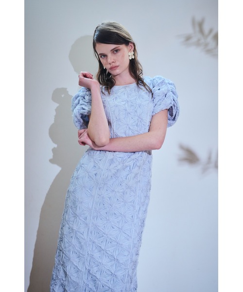Estella.K(エステラケー)の「Butterfly Lace Midi Dress 3Dフラワーバタフライドレス(ワンピース・レディース・ホワイト/モーブ系/サックスブルー・FREE)」の17枚目の写真
