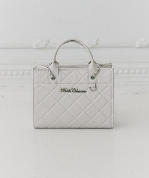 OLIVE des OLIVE(オリーブデオリーブ)の「【Belle Charme】Belle Charme Quilted Mini Tote(トートバッグ・レディース・ピンク/アイボリー/ブラック/ラベンダー/サックスブルー・FREE)」の7枚目の写真