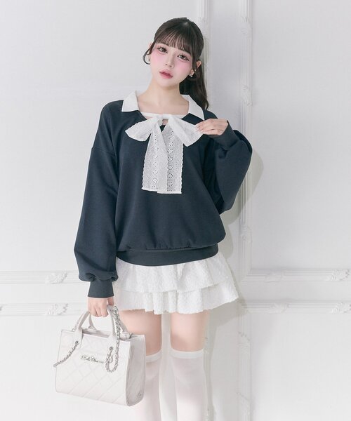OLIVE des OLIVE(オリーブデオリーブ)の「【Belle Charme】Belle Charme Quilted Mini Tote(トートバッグ・レディース・ピンク/アイボリー/ブラック/ラベンダー/サックスブルー・FREE)」の9枚目の写真