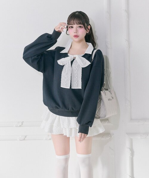 OLIVE des OLIVE(オリーブデオリーブ)の「【Belle Charme】Belle Charme Quilted Mini Tote(トートバッグ・レディース・ピンク/アイボリー/ブラック/ラベンダー/サックスブルー・FREE)」の10枚目の写真
