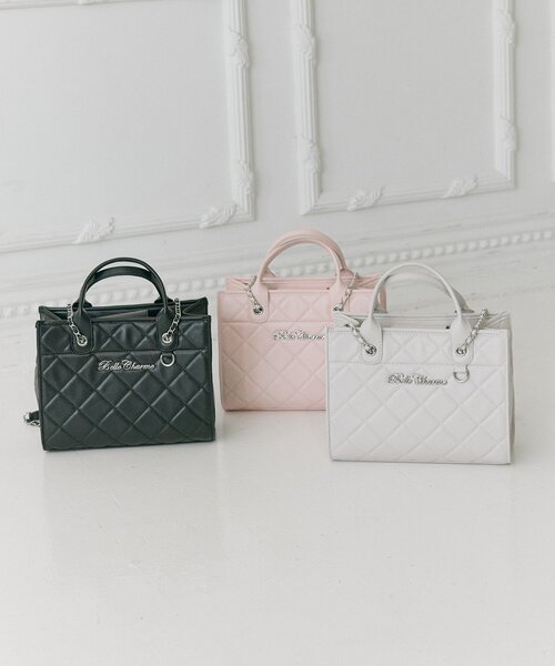 OLIVE des OLIVE(オリーブデオリーブ)の「【Belle Charme】Belle Charme Quilted Mini Tote(トートバッグ・レディース・ピンク/アイボリー/ブラック/ラベンダー/サックスブルー・FREE)」の11枚目の写真