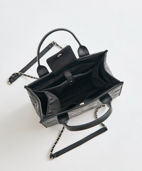 OLIVE des OLIVE（オリーブデオリーブ）の「【Belle Charme】Belle Charme Quilted Mini Tote（トートバッグ・レディース・ピンク/アイボリー/ブラック・FREE）」の9枚目の写真