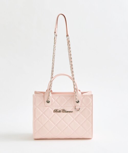 OLIVE des OLIVE（オリーブデオリーブ）の「【Belle Charme】Belle Charme Quilted Mini Tote（トートバッグ・レディース・ピンク/アイボリー/ブラック・FREE）」の19枚目の写真