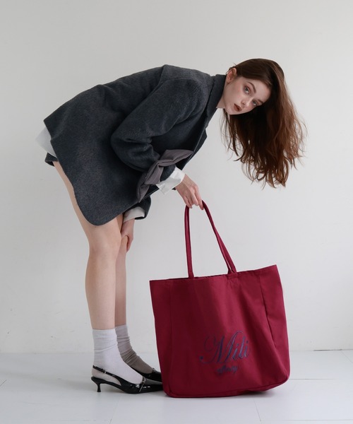 Mili affinity（ミリアフィニティー）の「ロゴビックトートバック（トートバッグ・レディース・ネイビー/ホワイト/バーガンディー/イエロー・FREE）」の21枚目の写真