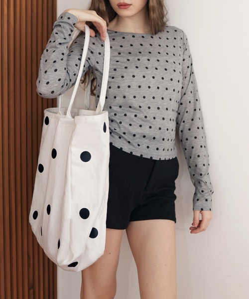 Mili affinity（ミリアフィニティー）の「ロゴビックトートバック（トートバッグ・レディース・ネイビー/ホワイト/バーガンディー/イエロー・FREE）」の8枚目の写真