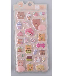 RIRIYANO（リリヤーノ）の「3Dぷくぷくアニマルシール／立体デコステッカー 韓国雑貨 スマホデコ 推し活（ステッカー/テープ）」