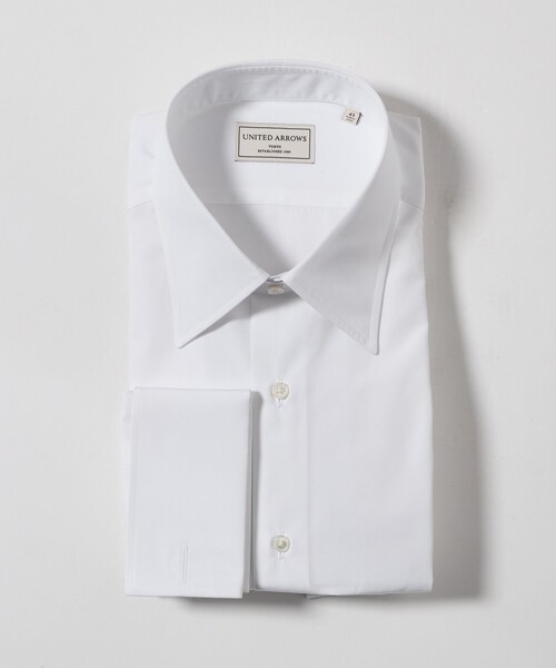 UNITED ARROWS(ユナイテッドアローズ)の「THOMAS MASON ブロード レギュラーカラー ダブルカフス シャツ(シャツ/ブラウス・メンズ・ホワイト・40cm/41cm/39cm/38cm)」の1枚目の写真