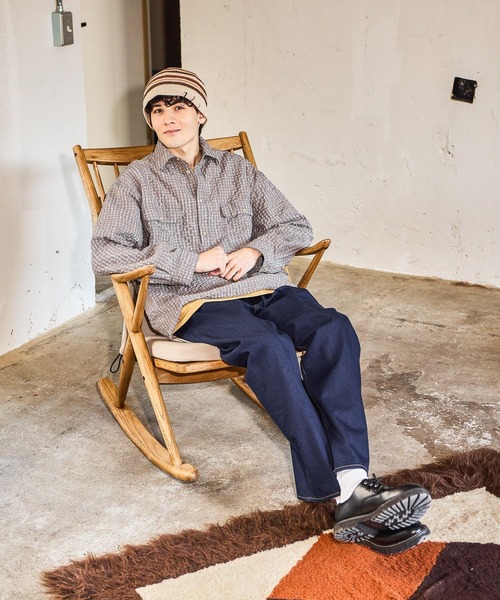 niko and...（ニコアンド）の「掠れチェックサッカープルオーバーシャツ（シャツ/ブラウス・メンズ・グレー/オフホワイト/ブラウン・MEDIUM/LARGE）」の20枚目の写真