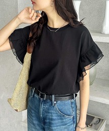 GeeRA | 接触冷感袖フリルカットソー(Tシャツ/カットソー)