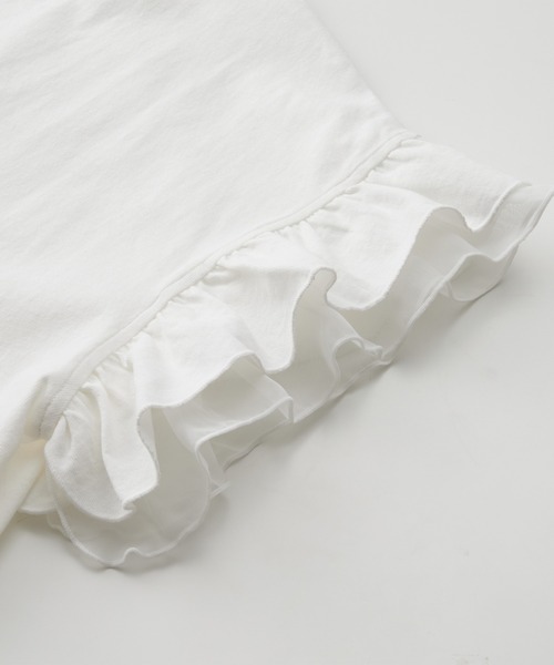 GeeRA(ジーラ)の「接触冷感袖フリルカットソー(Tシャツ/カットソー・レディース・ブラック/オフホワイト・MEDIUM/LARGE/X-LARGE)」の15枚目の写真