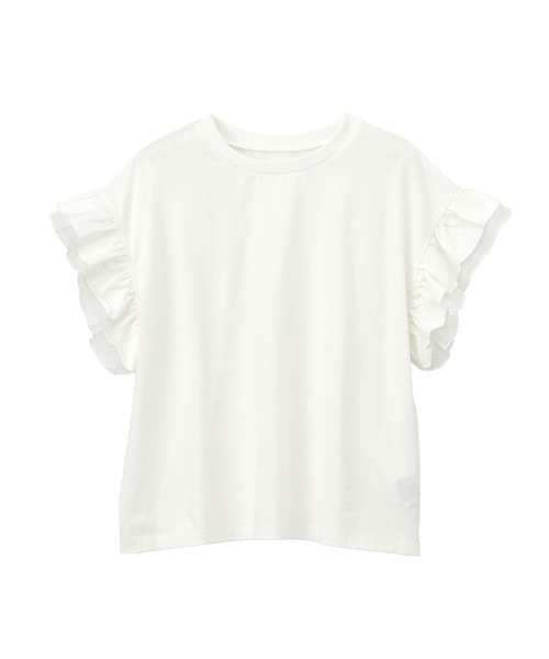 GeeRA(ジーラ)の「接触冷感袖フリルカットソー(Tシャツ/カットソー・レディース・ブラック/オフホワイト・MEDIUM/LARGE/X-LARGE)」の16枚目の写真