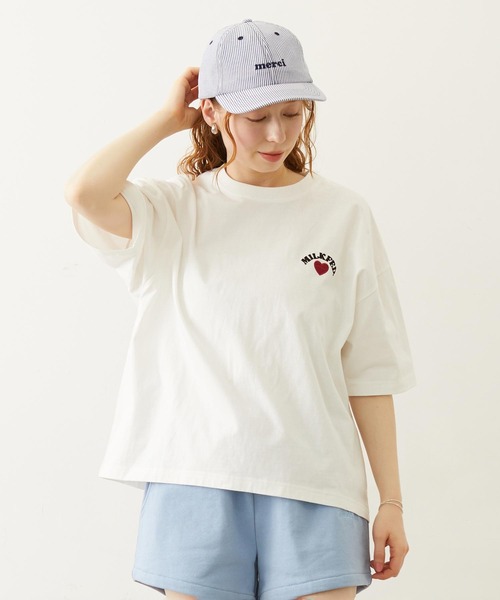 MILKFED.(ミルクフェド)の「1995 TWILL PATCH WIDE S/S TEE(Tシャツ/カットソー・レディース・ブラック/イエロー/ホワイト・M/L)」の4枚目の写真