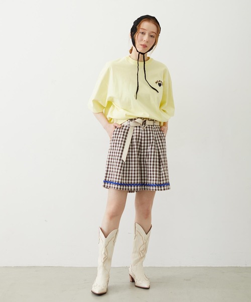 MILKFED.(ミルクフェド)の「1995 TWILL PATCH WIDE S/S TEE(Tシャツ/カットソー・レディース・ブラック/イエロー/ホワイト・M/L)」の10枚目の写真