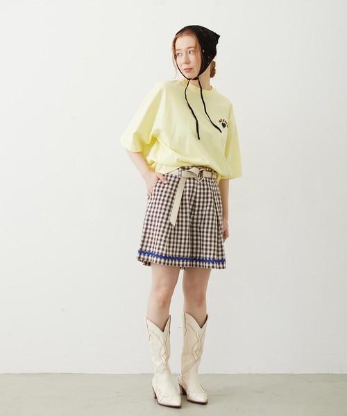 MILKFED.(ミルクフェド)の「1995 TWILL PATCH WIDE S/S TEE(Tシャツ/カットソー・レディース・ブラック/イエロー/ホワイト・M/L)」の11枚目の写真