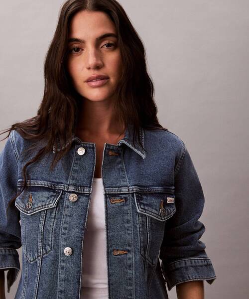 Calvin Klein(カルバン・クライン)の「クラシックトラッカージャケット(デニムジャケット・レディース・ブルー・S/M)」の7枚目の写真