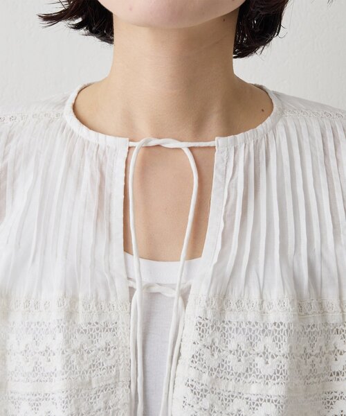 Whim Gazette（ウィムガゼット）の「ボレロブラウス（カーディガン/ボレロ・レディース・チャコールグレー/オフホワイト/ブラック・FREE）」の17枚目の写真