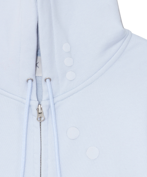 THECOLDESTMOMENT(ザコールデストモーメント)の「TCM dot hooded zip-up (sky blue)(パーカー・レディース・その他・LARGE/SMALL/MEDIUM)」の5枚目の写真