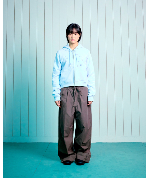 THECOLDESTMOMENT(ザコールデストモーメント)の「TCM dot hooded zip-up (sky blue)(パーカー・レディース・その他・LARGE/SMALL/MEDIUM)」の6枚目の写真