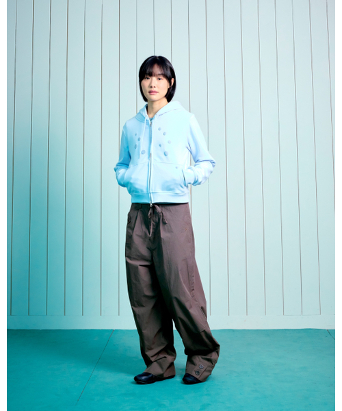 THECOLDESTMOMENT(ザコールデストモーメント)の「TCM dot hooded zip-up (sky blue)(パーカー・レディース・その他・LARGE/SMALL/MEDIUM)」の9枚目の写真