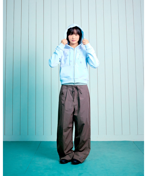 THECOLDESTMOMENT(ザコールデストモーメント)の「TCM dot hooded zip-up (sky blue)(パーカー・レディース・その他・LARGE/SMALL/MEDIUM)」の10枚目の写真