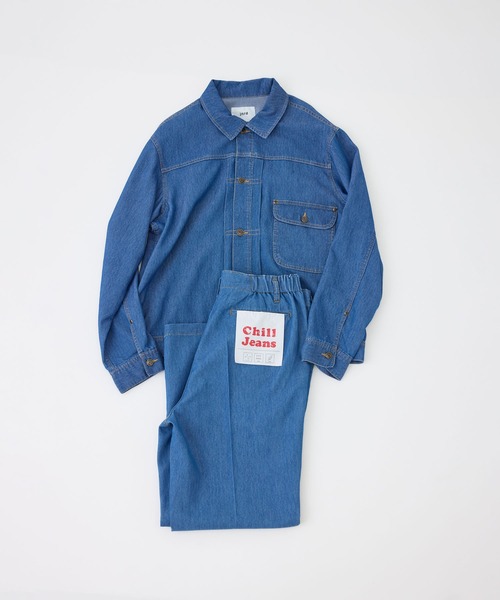  j.n.r.d（ジェー・エヌ・アール・ディー）の「チルジーンズイージーパンツ/セットアップ対応/軽量/ドライタッチ/軽量（デニムパンツ・メンズ・グレー/ネイビー/ブルー系その他6/ブラック・L/LL/M/S）」の6枚目の写真