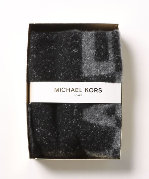 新品 マイケルコース メタリック MK ジャカード スカーフ マフラー 羽織り MICHAEL KORS（マイケルコース）の「メタリック MK ジャカード