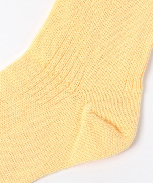 GEORGE'S(ジョージズ)の「Robert P. Miller パネルリブ クルーソックス(ソックス/靴下・レディース・ホワイト/イエロー・23cm~25cm)」の4枚目の写真