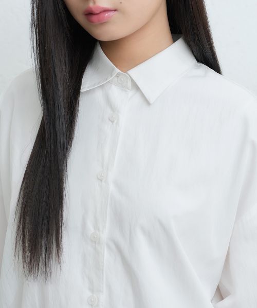 MUSINSA STANDARD WOMAN（ムシンサスタンダードウーマン）の「ウィメンズ RN ボリューム ストリング シャツジャケット [ホワイト]（シャツ/ブラウス・レディース・その他・MEDIUM/LARGE/X-SMALL/SMALL）」の4枚目の写真