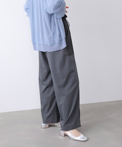 Bou Jeloud(ブージュルード)の「異素材ワークパンツ(その他パンツ・レディース・チャコールグレー/ベージュ/カーキ・FREE)」の5枚目の写真