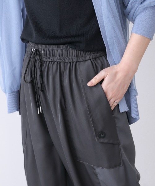 Bou Jeloud(ブージュルード)の「異素材ワークパンツ(その他パンツ・レディース・チャコールグレー/ベージュ/カーキ・FREE)」の8枚目の写真