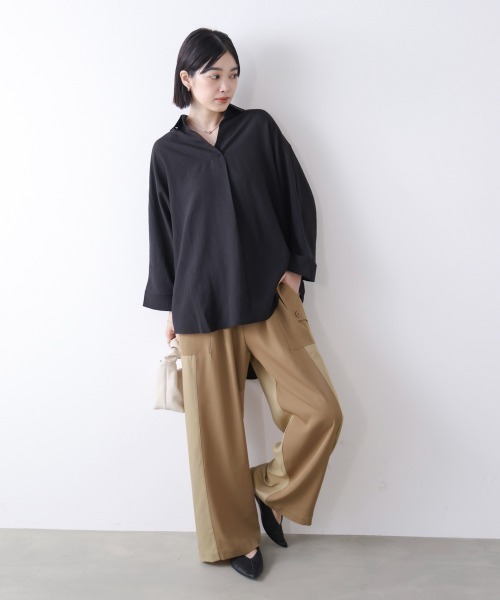 Bou Jeloud(ブージュルード)の「異素材ワークパンツ(その他パンツ・レディース・チャコールグレー/ベージュ/カーキ・FREE)」の9枚目の写真