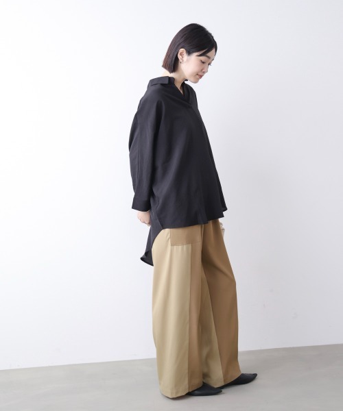 Bou Jeloud(ブージュルード)の「異素材ワークパンツ(その他パンツ・レディース・チャコールグレー/ベージュ/カーキ・FREE)」の12枚目の写真