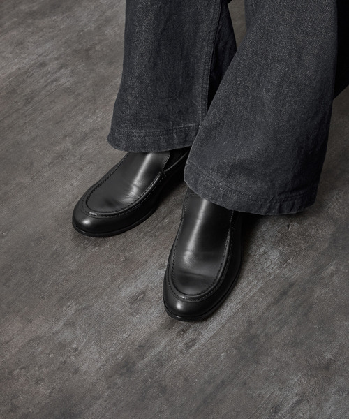 PADRONE(パドローネ)の「PADRONE パドローネ / BL Moccasin SHOES ヴァンプローファー レザーモカシンシューズ / PU8394-2111(ドレスシューズ・メンズ・ブラック・42/41/40)」の14枚目の写真
