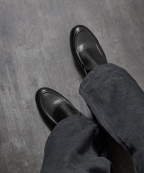 PADRONE(パドローネ)の「PADRONE パドローネ / BL Moccasin SHOES ヴァンプローファー レザーモカシンシューズ / PU8394-2111(ドレスシューズ・メンズ・ブラック・42/41/40)」の15枚目の写真