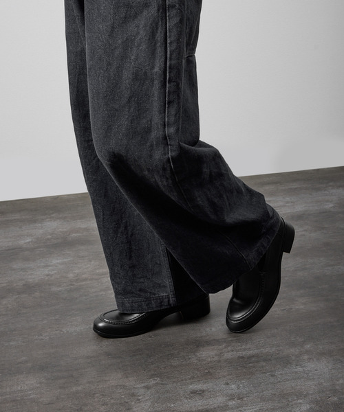 PADRONE(パドローネ)の「PADRONE パドローネ / BL Moccasin SHOES ヴァンプローファー レザーモカシンシューズ / PU8394-2111(ドレスシューズ・メンズ・ブラック・42/41/40)」の17枚目の写真