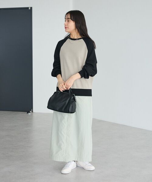 CRAFT STANDARD BOUTIQUE（クラフトスタンダードブティック）の「ナイロンダブルウエストIラインスカート（スカート・レディース・ライトベージュ/グレー・M/L）」の18枚目の写真