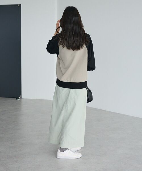CRAFT STANDARD BOUTIQUE（クラフトスタンダードブティック）の「ナイロンダブルウエストIラインスカート（スカート・レディース・ライトベージュ/グレー・M/L）」の20枚目の写真