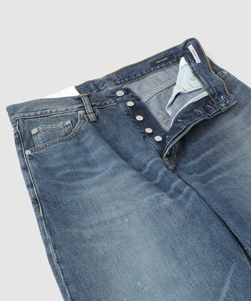 HOPE(ホープ)の「HOPE / ホープ SKID JEANS MID BLUE CROSS HATCH(デニムパンツ・メンズ・ネイビー・31/30/29)」の3枚目の写真