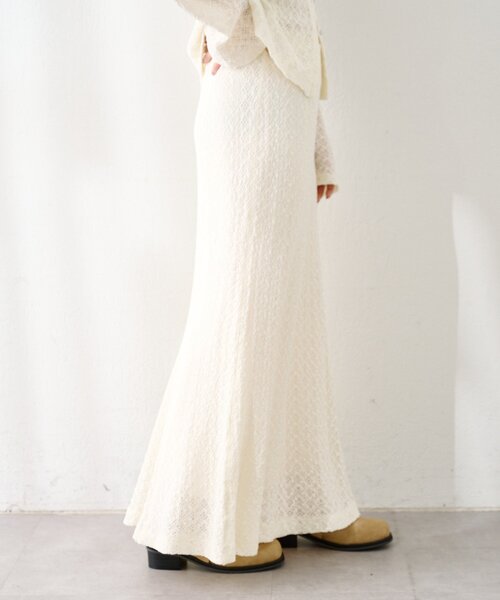 Kastane（カスタネ）の「【セットアップ対応】クロスジャガードスカート（スカート・レディース・アイボリー/ブラック・FREE）」の16枚目の写真