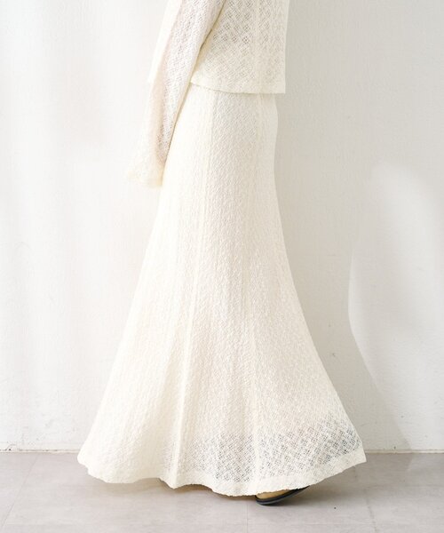 Kastane（カスタネ）の「【セットアップ対応】クロスジャガードスカート（スカート・レディース・アイボリー/ブラック・FREE）」の17枚目の写真