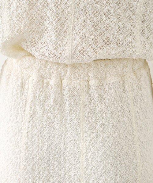 Kastane（カスタネ）の「【セットアップ対応】クロスジャガードスカート（スカート・レディース・アイボリー/ブラック・FREE）」の4枚目の写真