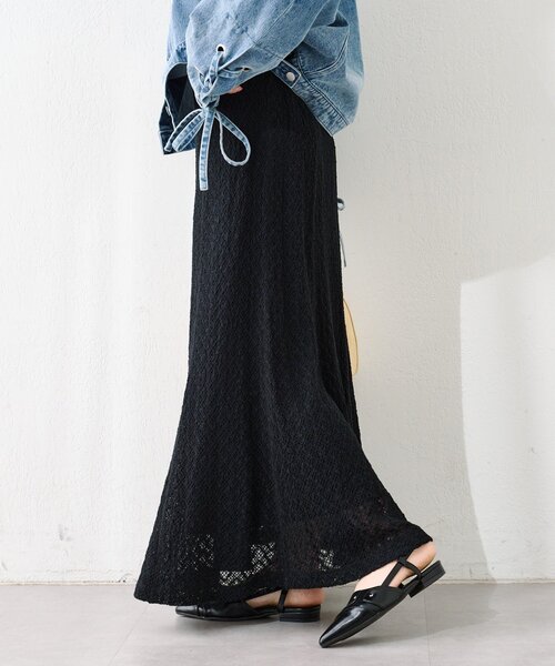 Kastane（カスタネ）の「【セットアップ対応】クロスジャガードスカート（スカート・レディース・アイボリー/ブラック・FREE）」の9枚目の写真