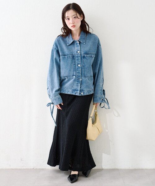 Kastane（カスタネ）の「【セットアップ対応】クロスジャガードスカート（スカート・レディース・アイボリー/ブラック・FREE）」の10枚目の写真