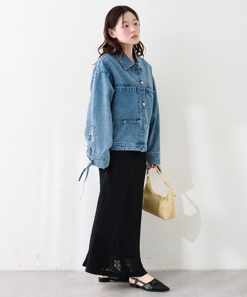 Kastane（カスタネ）の「【セットアップ対応】クロスジャガードスカート（スカート・レディース・アイボリー/ブラック・FREE）」の11枚目の写真