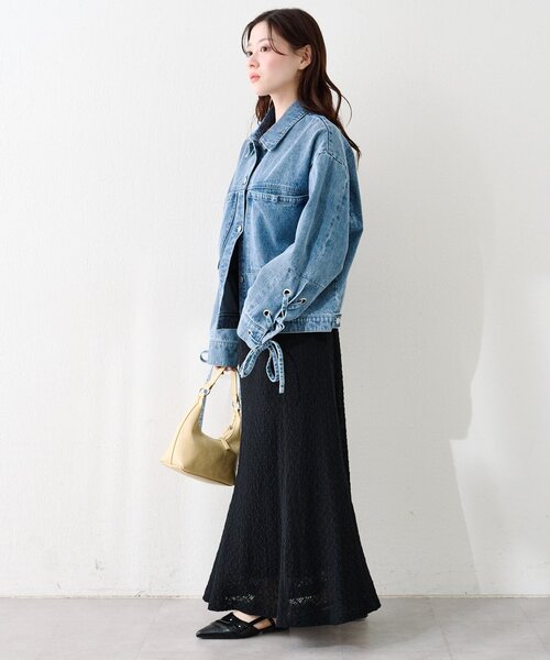 Kastane（カスタネ）の「【セットアップ対応】クロスジャガードスカート（スカート・レディース・アイボリー/ブラック・FREE）」の12枚目の写真