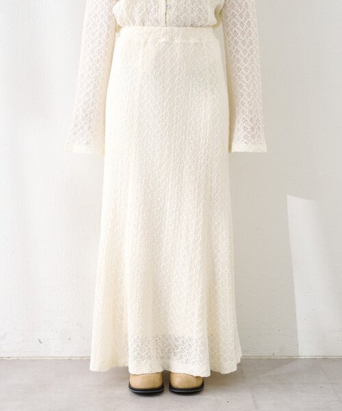Kastane（カスタネ）の「【セットアップ対応】クロスジャガードスカート（スカート・レディース・アイボリー/ブラック・FREE）」の13枚目の写真