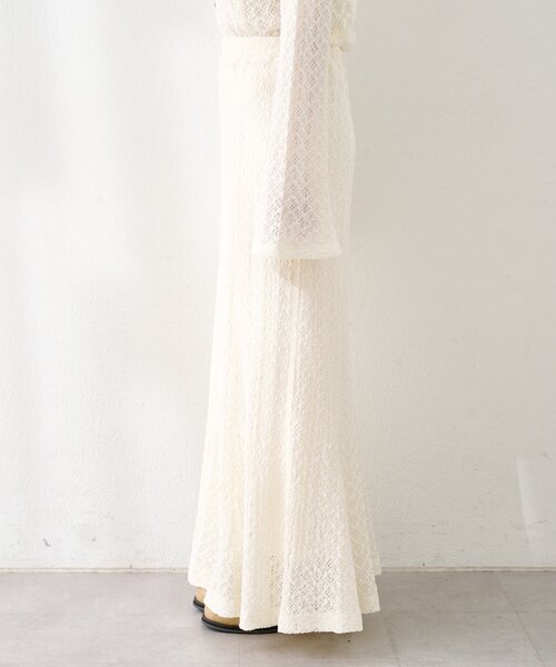 Kastane（カスタネ）の「【セットアップ対応】クロスジャガードスカート（スカート・レディース・アイボリー/ブラック・FREE）」の14枚目の写真