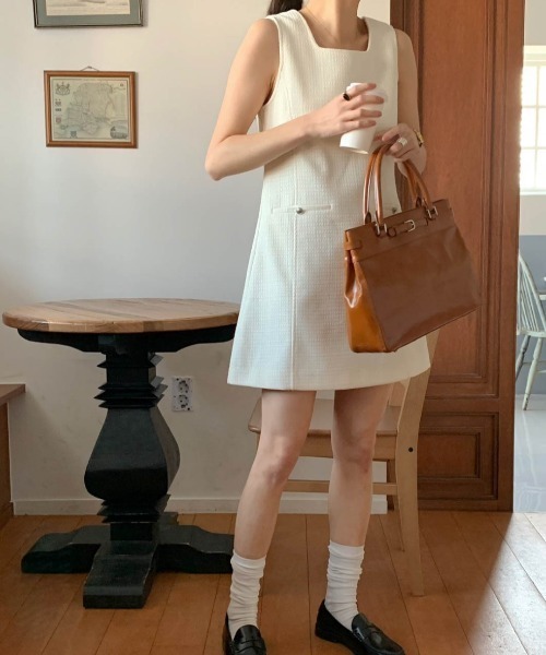 FAVORITO（ファヴォリート）の「ベストワンピース（ワンピース・レディース・ブラック/オフホワイト・F）」の17枚目の写真