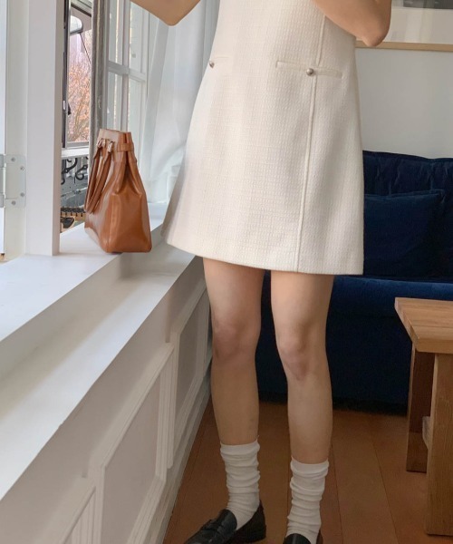 FAVORITO（ファヴォリート）の「ベストワンピース（ワンピース・レディース・ブラック/オフホワイト・F）」の19枚目の写真